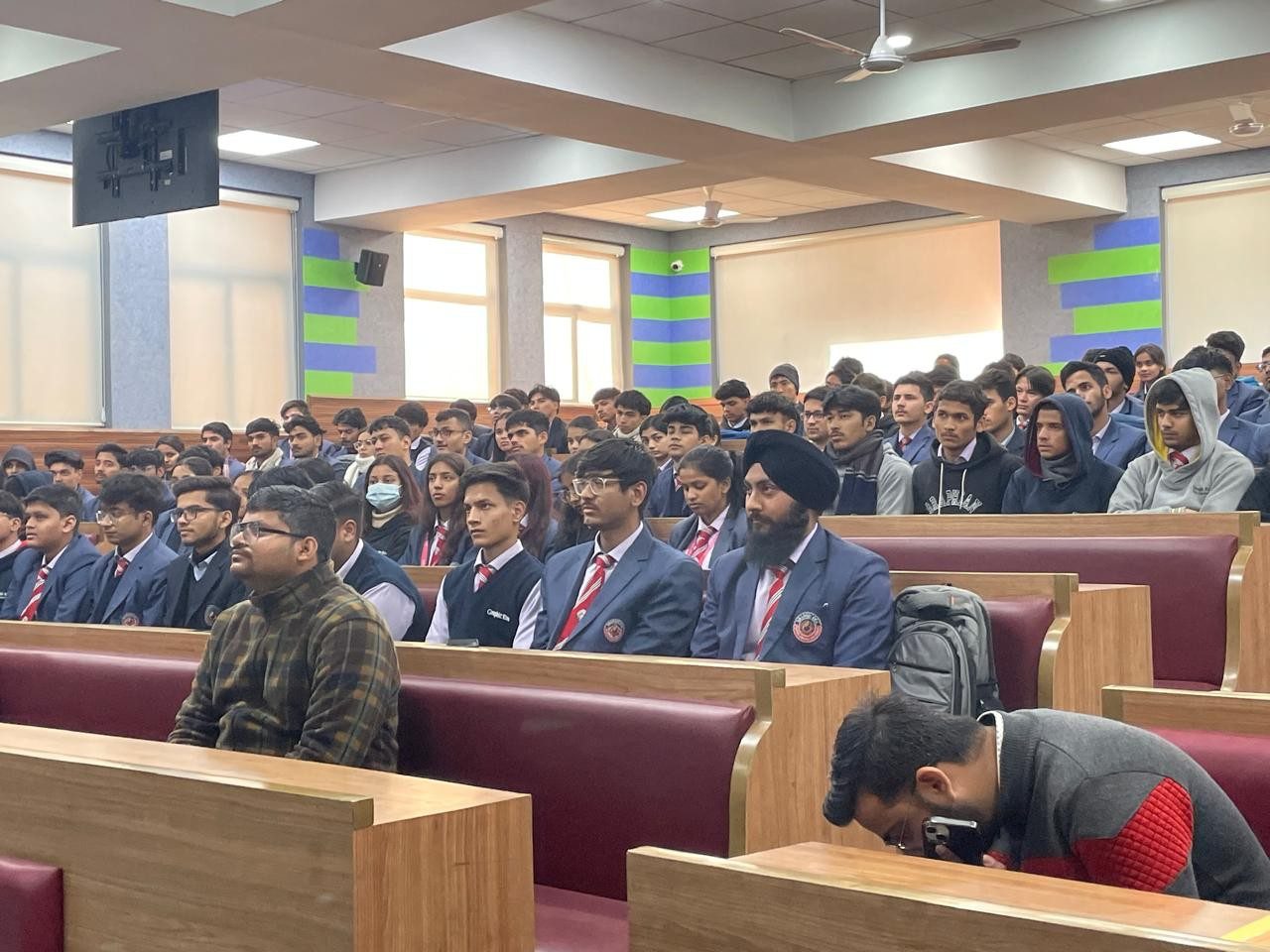 Students filling a lecture hall during a Poorit career-readiness workshop